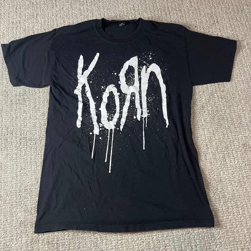 Korn Still a Freak White Splatter Black T-shirt ADULT M (0071)